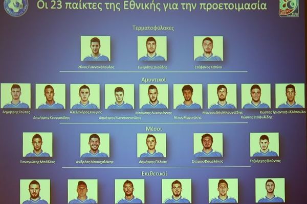 Εθνική Νέων: Οι 23 του Τσάνα