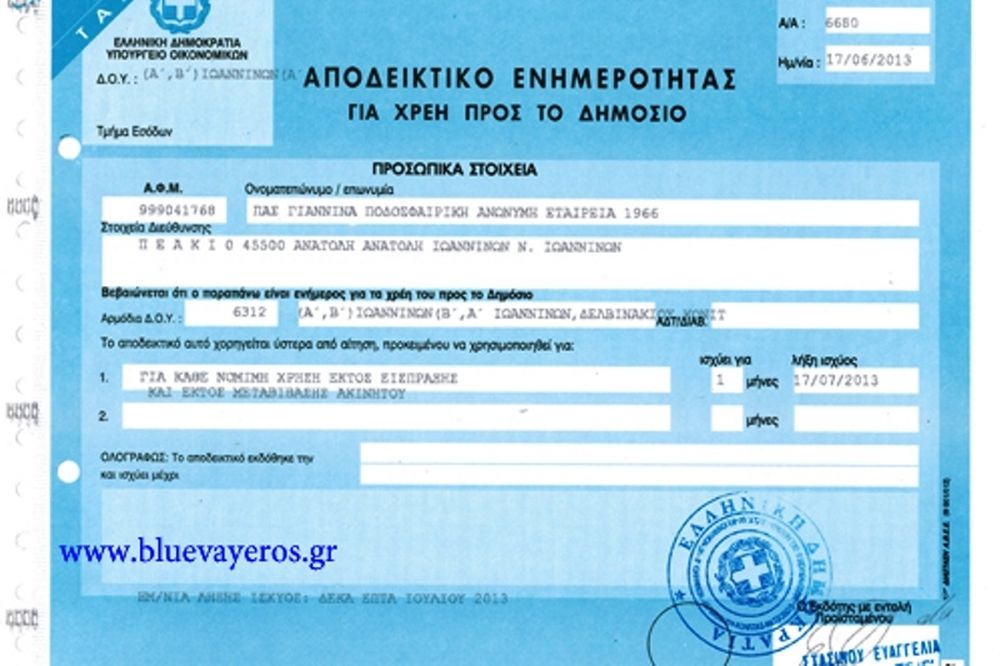 Blue Vayeros: «Πόσες ΠΑΕ έχουν φορολογική ενημερότητα;»