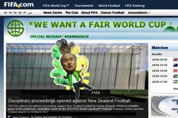 FIFA: Βραζιλιάνικο χάκινγκ στην ιστοσελίδα (video)