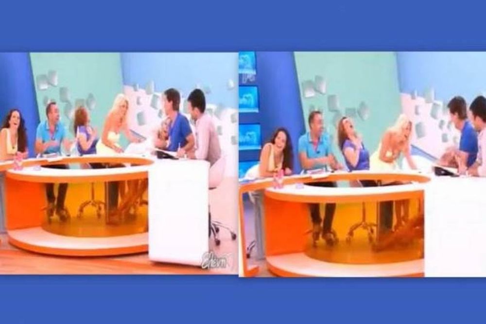Απολαυστικό βίντεο: Η Μενεγάκη έριξε κάτω τη συνεργάτιδά της, Αντωνία Καλλιμούκου!