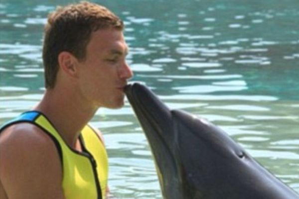 Μάντσεστερ Σίτι: Το φιλί του Τζέκο στο στόμα σε... δελφίνι (photos)