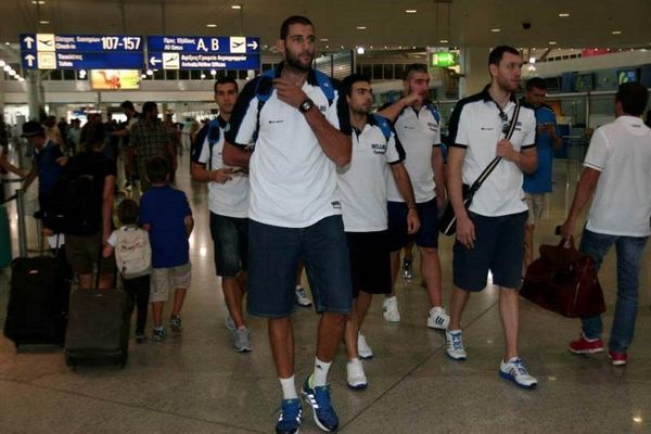 Εθνική Ανδρών: Η αναχώρηση για Σλοβενία (photos)