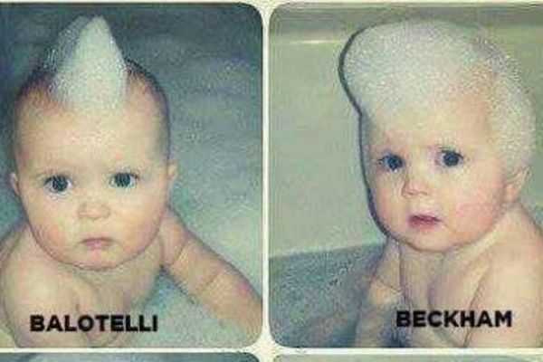 Τα κουρέματα Μπαλοτέλι, Μπέκαμ, Ρόμπεν και Λουίζ σε… μωρό με αφρό! (photo)