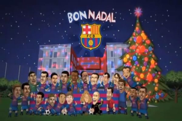 Καλά Χριστούγεννα από τα… Barca Toons! (video)