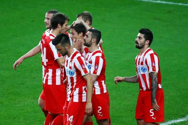 Ολυμπιακός: Οι πανηγυρισμοί στα αποδυτήρια (photo)