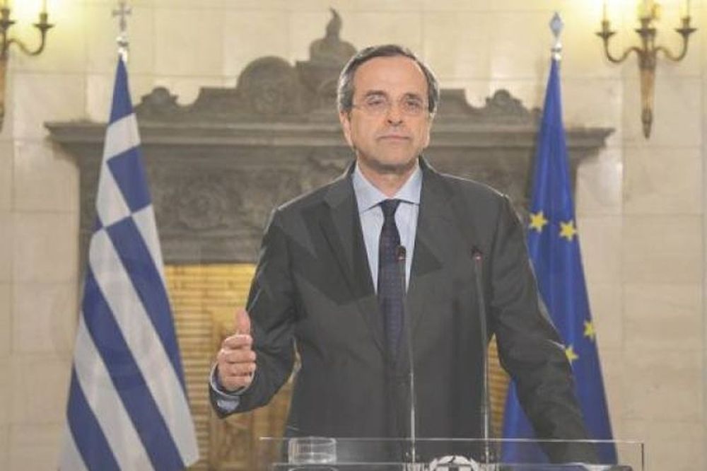 Εκλογές 2014: Στα κεντρικά γραφεία της ΝΔ ο κ. Αντώνης Σαμαράς