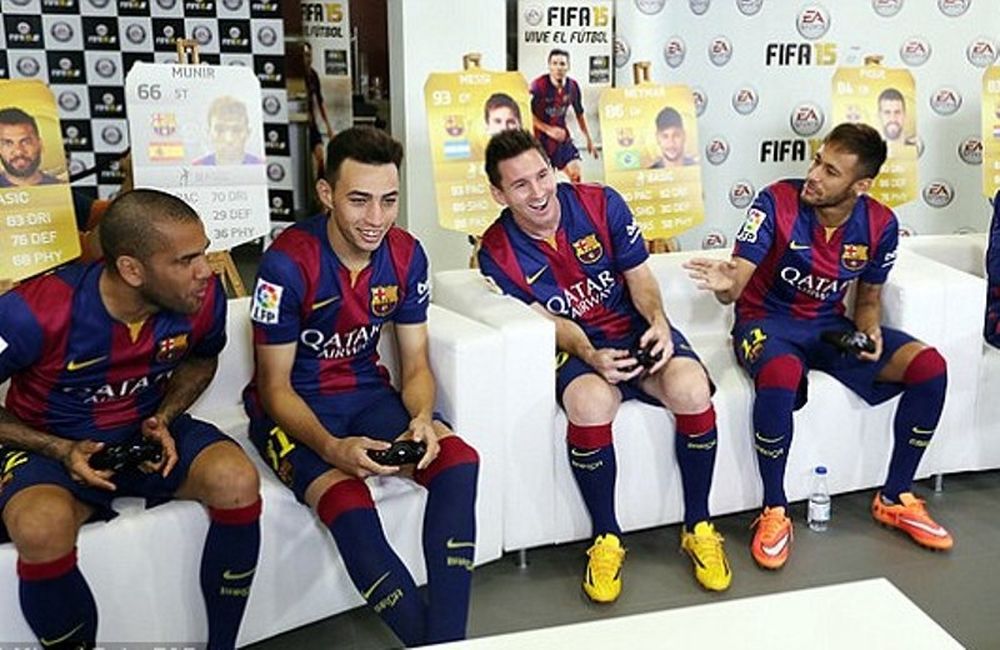 Χαλάρωμα με … FIFA 15 η Μπαρτσελόνα (video+photos)