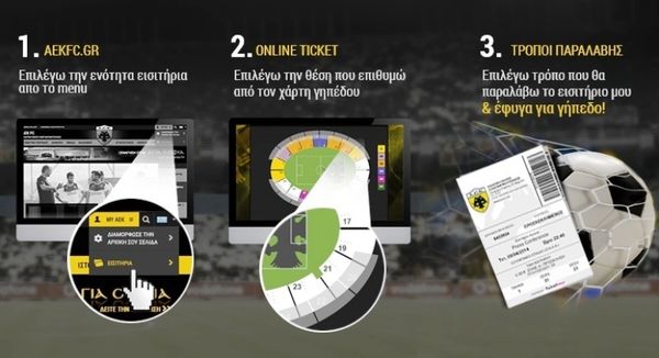 ΑΕΚ: Με ένα «κλικ» εισιτήριο για Καλλιθέα 