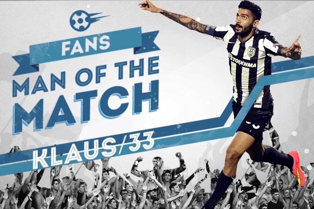 ΠΑΟΚ: Fans Man of the Match με Πλατανιά ο Κλάους