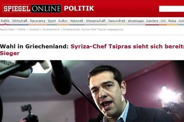 Αποτελέσματα εκλογών 2015: Πρώτο θέμα ο Αλέξης Τσίπρας και στο γερμανικό «Spiegel»