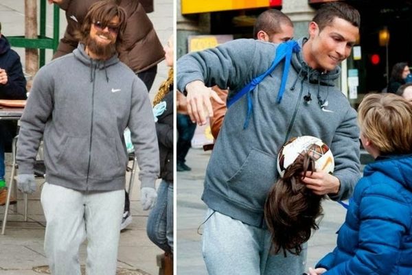 Η επίδειξη τεχνικής από τον άστεγο … Κριστιάνο Ρονάλντο (video)
