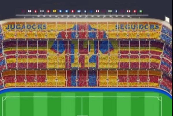 Φοβερό κορεό οι οπαδοί της Μπαρτσελόνα στο el clasico (video)