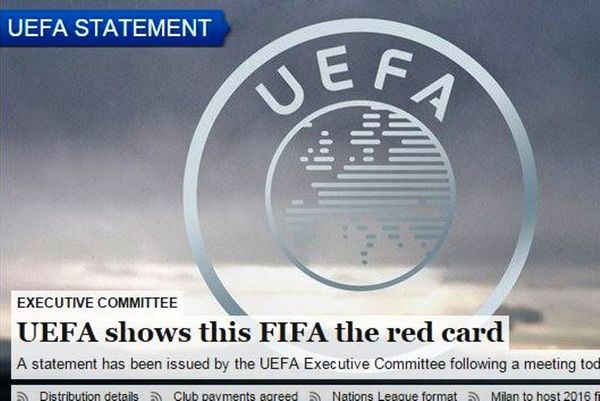 «Η UEFA δείχνει στη FIFA την κόκκινη κάρτα»