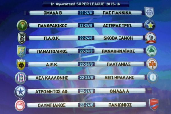 Κλήρωση Super League: Χωρίς ντέρμπι η πρεμιέρα