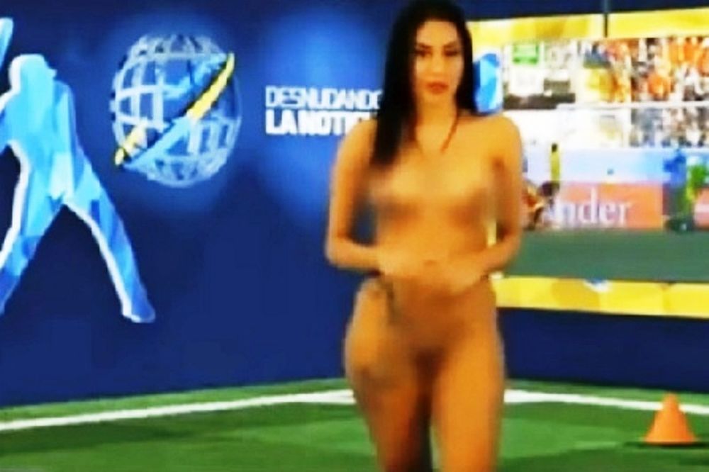 Έμεινε γυμνή στο δελτίο (video)