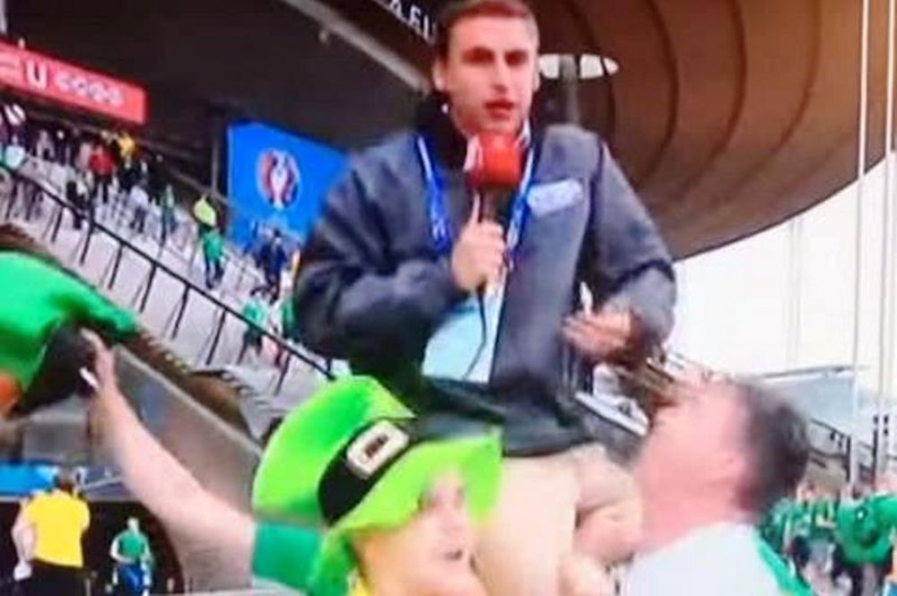 Euro 2016: Δημοσιογράφος απηύδησε με μεθυσμένους Ιρλανδούς! (video)