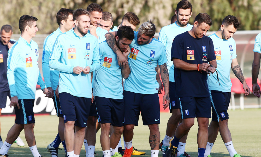 Η πρώτη προπόνηση της Ελλάδας εν όψει Κύπρου (pics+vid)