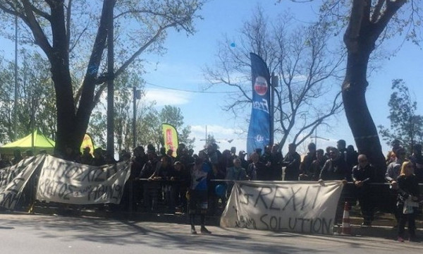 Οπαδοί του ΠΑΟΚ στον Μαραθώνιο με δυναμική παρέμβαση