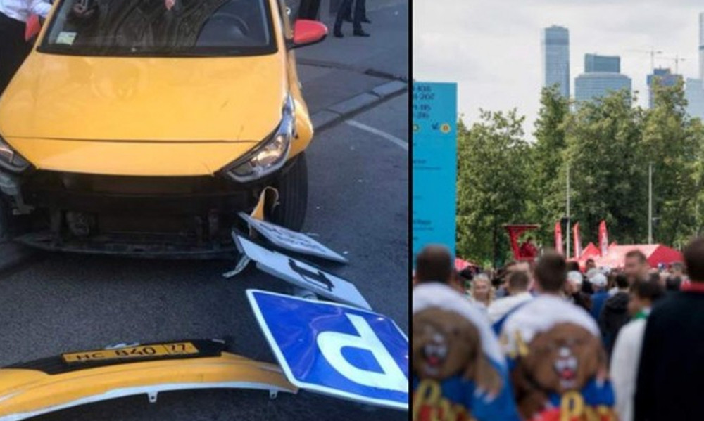 Παγκόσμιο Κύπελλο Ποδοσφαίρου 2018: Σοκ στη Μόσχα! Ταξί έπεσε πάνω πεζούς και τους τραυμάτισε!
