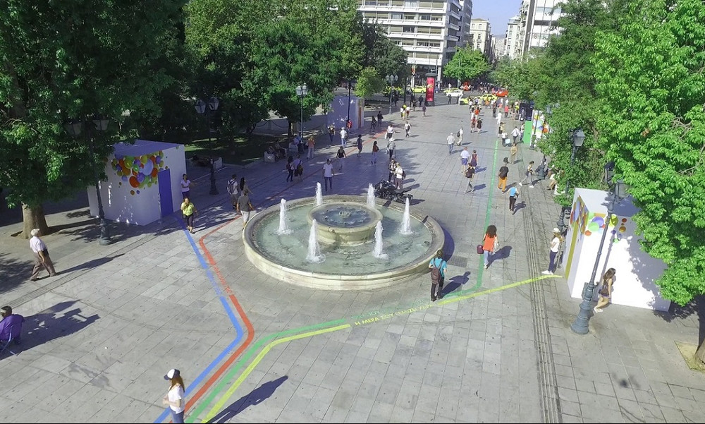 Ο ΟΠΑΠ «ξαναχτυπά» με χρώμα και εκπλήξεις στο κέντρο της Αθήνας (video+photos)