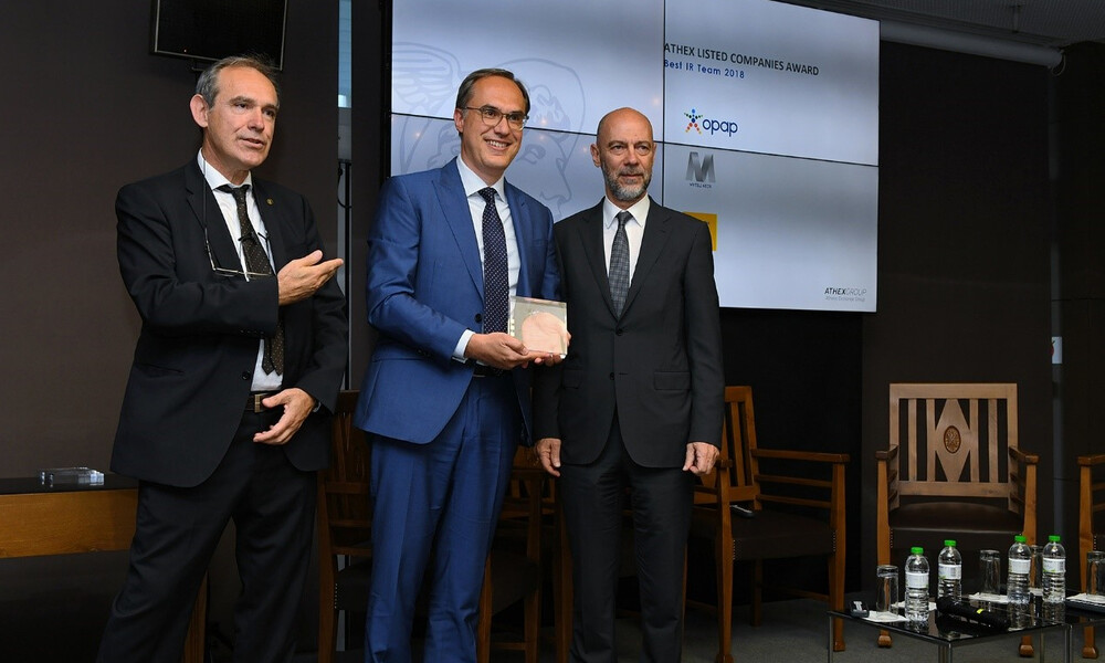 Κορυφαία διάκριση για την ομάδα Επενδυτικών Σχέσεων του ΟΠΑΠ 