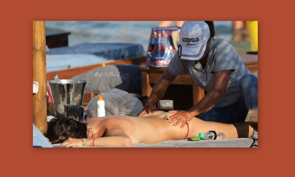 Μύκονος: Το μασάζ στην παραλία και το αποκαλυπτικό ατύχημα (Photos)