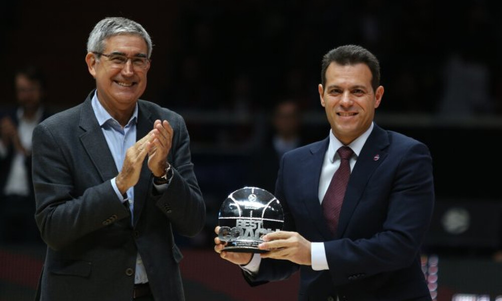 Euroleague: Πήρε το βραβείο του καλύτερου προπονητή ο Ιτούδης (video)