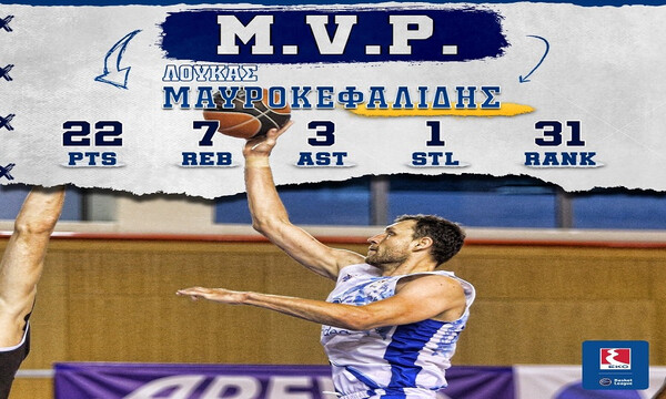 Basket League: MVP της 3ης αγωνιστικής ο Μαυροκεφαλίδης (video)