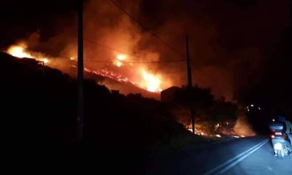 Φωτιά: Πύρινη «κόλαση» στο Πόρτο Ράφτη - Απειλούνται κατοικίες