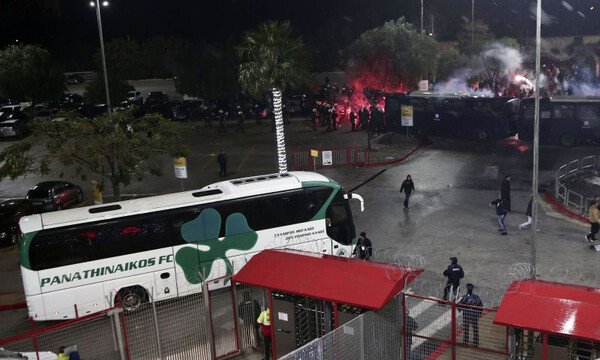 ΕΛ.ΑΣ.: «Τραυματίας αστυνομικός στο Ολυμπιακός – Παναθηναϊκός» (video+photos)