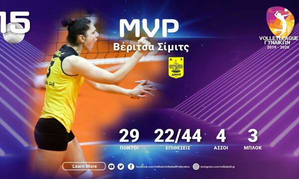 Η Βέριτσα Σίμιτς MVP της 15ης αγωνιστικής