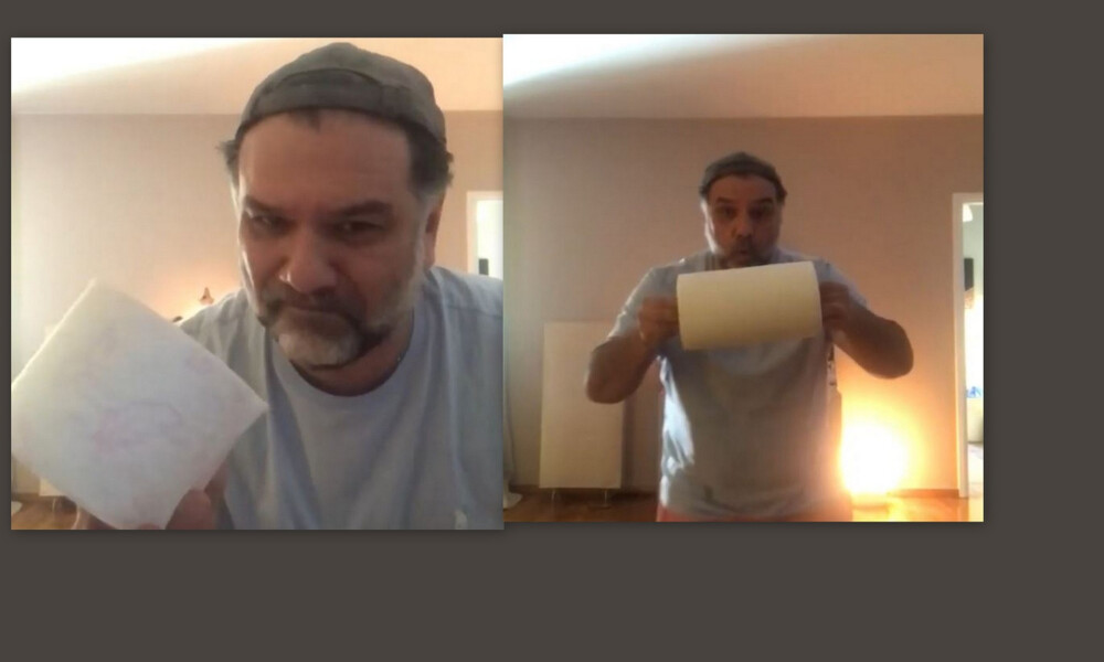 Γρηγόρης Αρναούτογλου: Νέο challenge! Ποιο χαρτί υγείας; Παίζει ποδόσφαιρο με το ρολό κουζίνας!
