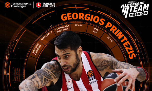 Euroleague: Στην καλύτερη ομάδα της δεκαετίας ο Πρίντεζης (video)