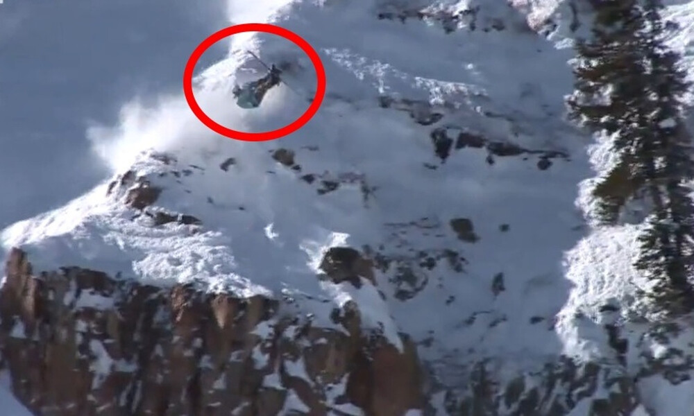 Σκιέρ δεν υπολόγισε σωστά τη διαδρομή και είχε σοκαριστικό ατύχημα (video)