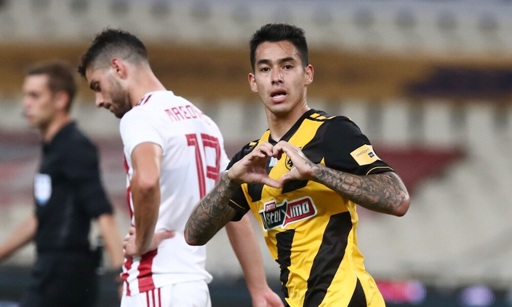 AEK-Ολυμπιακός: H γκάφα του Ελ Αραμπί και το γκολ του Αραούχο (photos)