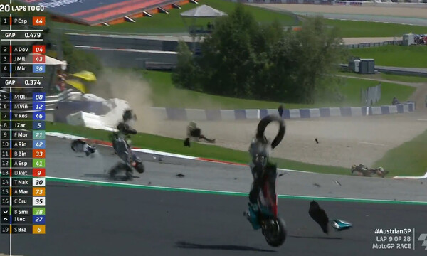 Απίστευτο ατύχημα στο Moto GP: «Άγιο» είχε ο Ρόσι (video)