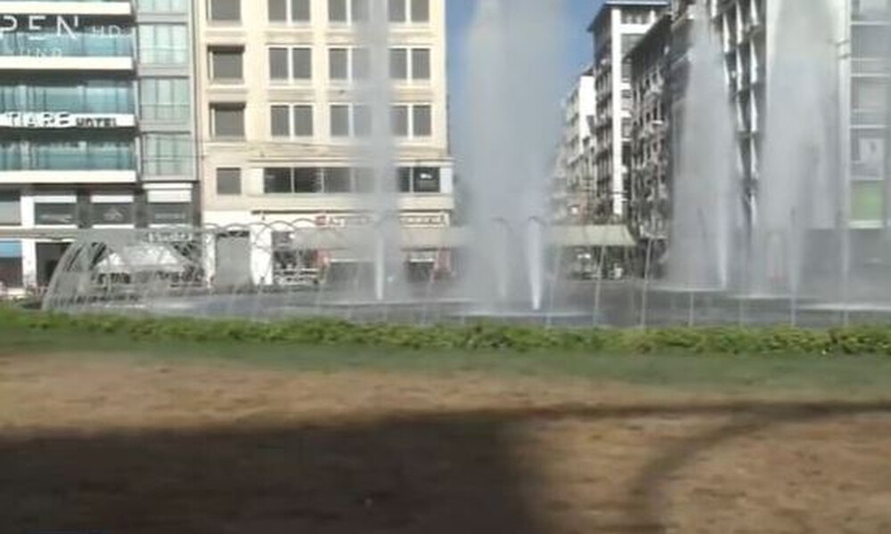 Ομόνοια: Ξεράθηκε το γκαζόν στην πλατεία και ο λόγος είναι... οι κάμπιες (video)