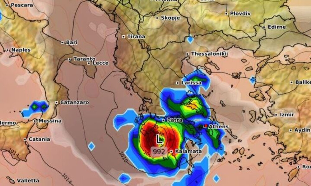 Κυκλώνας Ιανός: Κλειδώνει η πορεία του! Δείτε ανά 3ωρο το πέρασμα απ' την Ελλάδα