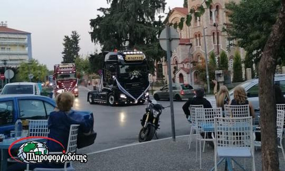 Γάμος με… νταλίκες (video)
