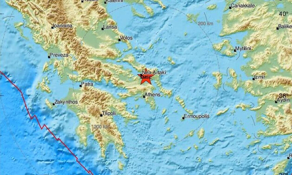 Σεισμός κοντά στη Χαλκίδα - Αισθητός και στην Αττική