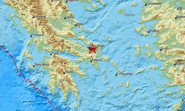 Σεισμός κοντά στη Χαλκίδα - Αισθητός και στην Αττική