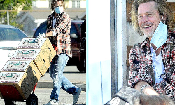 O Brad Pitt είναι cool ακόμη κι όταν κάνει delivery
