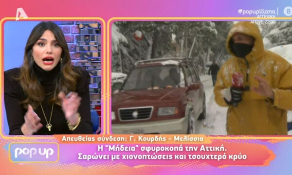 Κοψοχολιάστηκε η Ηλιάνα - Παραλίγο να πατήσει αυτοκίνητο τον ρεπόρτερ του Pop Up