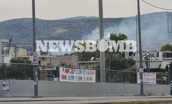 Φωτιά ΤΩΡΑ κοντά σε γήπεδο στα Άνω Λιόσια