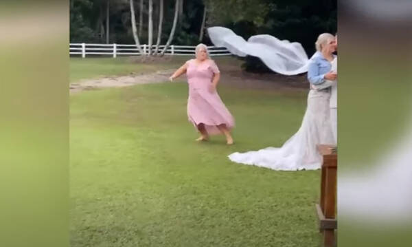Χάος σε γάμο - Η κουμπάρα πήγε να τον... τινάξει στον αέρα (photos+video)