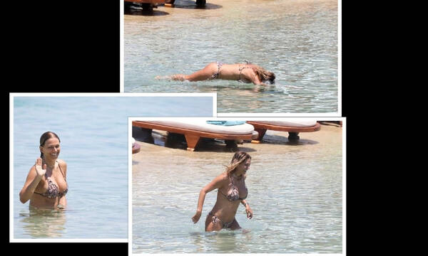 Έλλη Κοκκίνου: Οι βουτιές στη Μύκονο, το μπικίνι και ο χαιρετισμός στους παπαράτσι