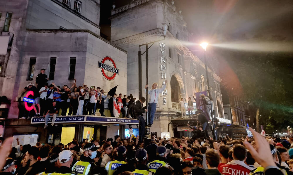 Euro 2020: Συλλήψεις στο Λονδίνο κατά την διάρκεια των πανηγυρισμών των Άγγλων