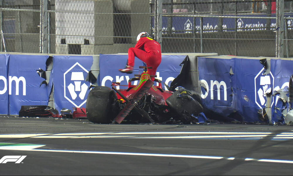 Formula 1: Σοβαρό ατύχημα για Λεκλέρκ - Διέλυσε την Ferrari του (video+photos)
