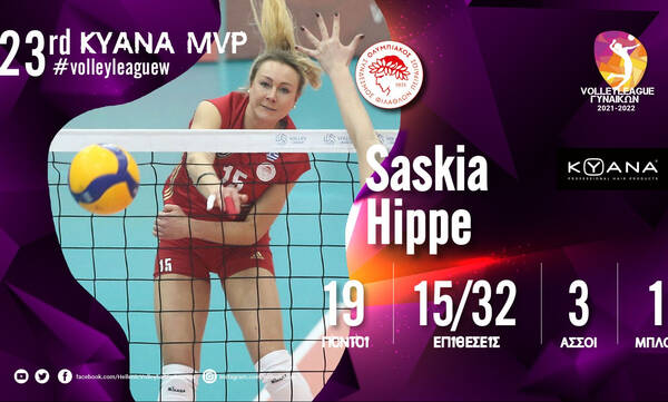 Volley League Γυναικών - Η Σάσκια Χίπε MVP της 23ης αγωνιστικής: «Το πιο σημαντικό ήταν η νίκη»