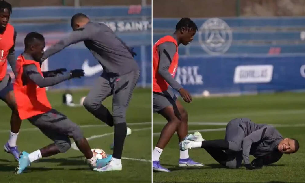 Champions League: Έτσι τραυματίστηκε ο Εμπαπέ - Το βίντεο από την προπόνηση 
